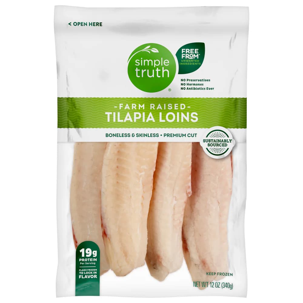 Frozen Farm Raised Tilapia Loins 