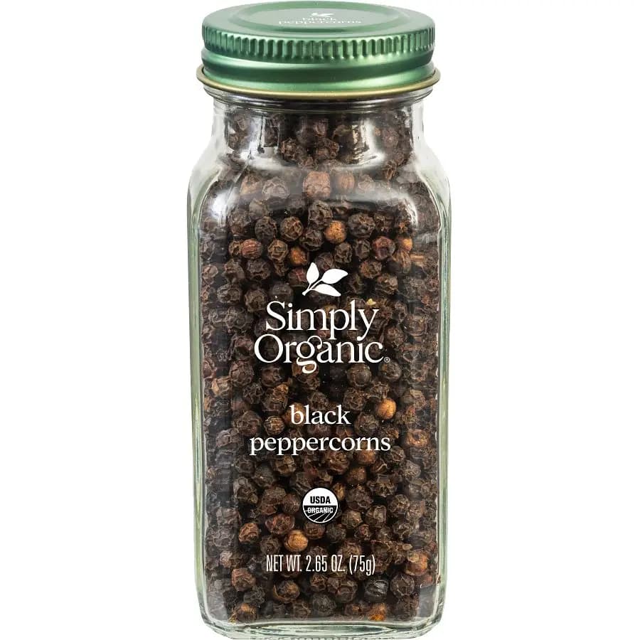 Organic Whole Black Peppercorns